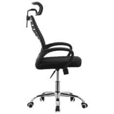 Vidaxl Otočná kancelárska stolička čierna sieťovaná látka