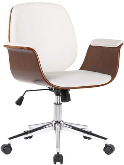 BHM Germany Konferenčná stolička Kemberg, syntetická koža, biela
