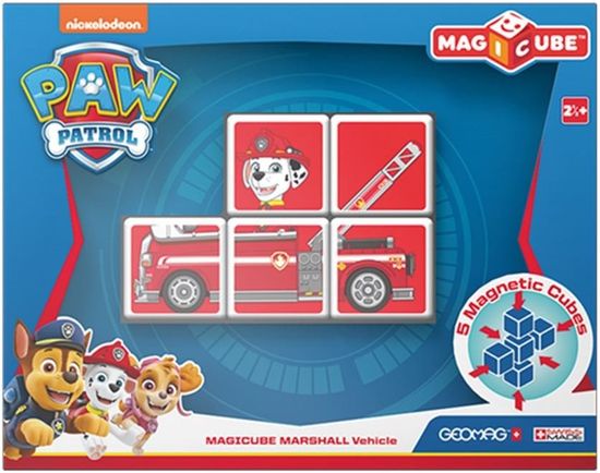 Geomag Magnetické kocky Magicube Tlapková patrola - Marshall v hasičskom aute