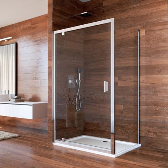 Mereo Lima sprchovací kút, 100x90x190 cm, pivotové dvere a pevný diel, sklo Číre CK87943K - Mereo