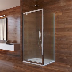 Mereo Lima sprchový kút, 90x90x190 cm, pivotové dvere a pevný diel, sklo Point CK86922K - Mereo