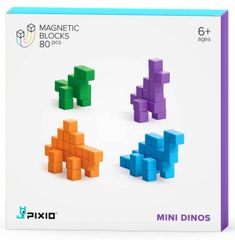 PIXIO Mini Dinos magnetická stavebnica