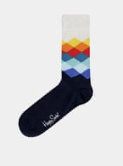 Tmavomodré vzorované ponožky Happy Socks 36-40