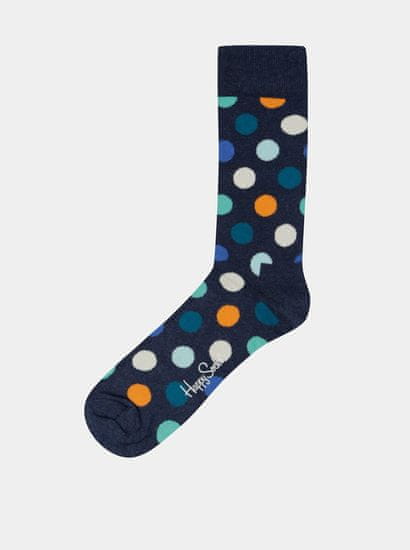 Happy Socks Modré unisex ponožky s farebnými bodkami Happy Socks Big Dots