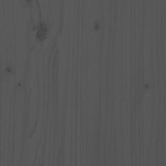 Vidaxl Vonkajší držiak na polená sivý 108x52x106 cm masívna borovica