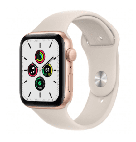 Apple Watch SE , 44mm Gold Aluminium Case with Pink Sand Sport Band (MYDR2HC/A)