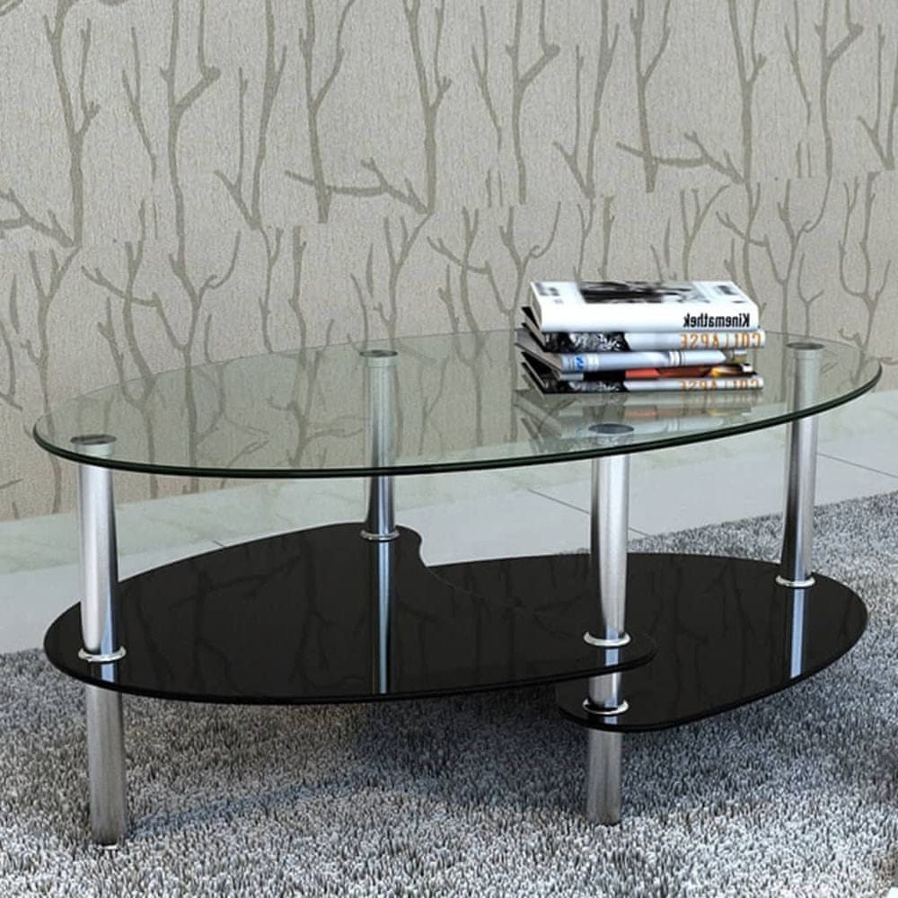 Petromila vidaXL Konferenčný stolík s exkluzívnym dizajnom, čierny