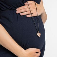Těhotenská rolnička Minimalistický náhrdelník s medenou rolničkou Srdiečko RSM
