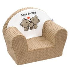 NEW BABY Detská stolička z Minky Cute Family cappuccino