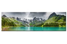 Peknastena Obrazy na stenu - Horské jazero - panoráma - 170x50cm