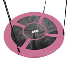 Aga Závesný hojdací kruh 120 cm Ružový s vlajkami
