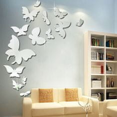 IZMAEL Zrkadlové samolepky na stenu-Butterfly KP16826