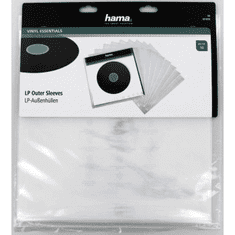 HAMA vonkajšie ochranné obaly na gramofónové platne (vinyl/LP), priehľadné, 10 ks