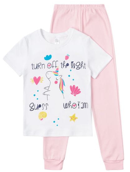 Garnamama dievčenské pyžamo s potlačou svietiacou v tme md122491_fm10 ružová 164