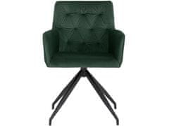Danish Style Jedálenská stolička Aashay (SADA 2 ks), zamat, zelená