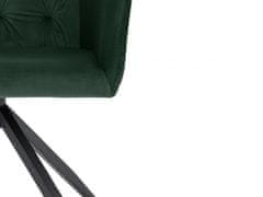 Danish Style Jedálenská stolička Aashay (SADA 2 ks), zamat, zelená