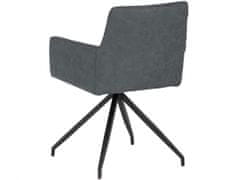 Danish Style Jedálenská stolička Aashay (SADA 2 ks), syntetická koža, šedá