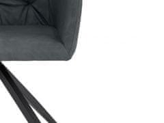Danish Style Jedálenská stolička Aashay (SADA 2 ks), syntetická koža, šedá