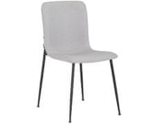 Danish Style Jedálenská stolička Fatima (SADA 2 ks), tkanina, svetlo šedá