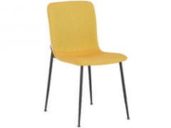 Danish Style Jedálenská stolička Fatima (SADA 2 ks), tkanina, žltá