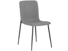Danish Style Jedálenská stolička Fatima (SADA 2 ks), tkanina, antracitová