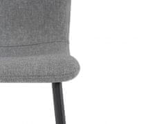 Danish Style Jedálenská stolička Fatima (SADA 2 ks), tkanina, antracitová