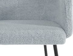Danish Style Jedálenská stolička Jonna (SADA 2 ks), plyš, šedá
