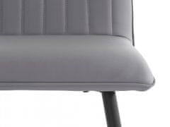Danish Style Barová stolička Zelta (SADA 2 ks), syntetická koža, šedá