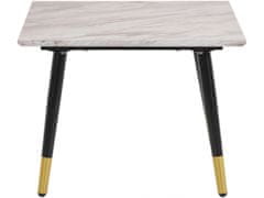 Danish Style Odkladací stolík Matcha, 60 cm, mramor / biela