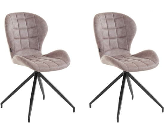 Danish Style Jedálenská stolička Noma (SADA 2 ks), mikrovlákno, šedá