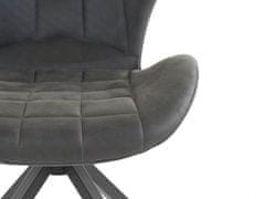 Danish Style Jedálenská stolička Noma (SADA 2 ks), mikrovlákno, antracitová