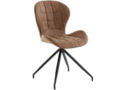 Danish Style Jedálenská stolička Noma (SADA 2 ks), mikrovlákno, cappucino
