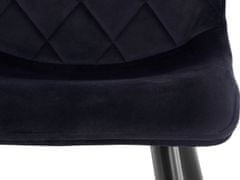 Danish Style Jedálenská stolička Balou (SADA 2 ks), zamat,čierna