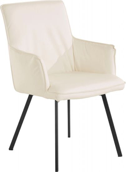 Danish Style Jedálenská stolička Sonja (SADA 2 ks), syntetická koža, biela