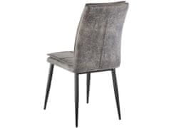 Danish Style Jedálenská stolička Dina (SADA 2 ks), syntetická koža, šedá