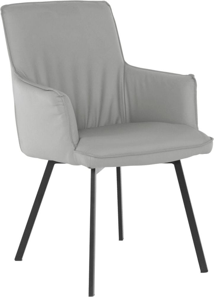 Danish Style Jedálenská stolička Sonja (SADA 2 ks), syntetická koža, šedá