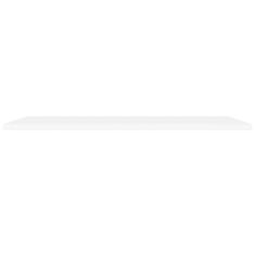 Vidaxl Plávajúce nástenné police 4 ks, biele 120x23,5x3,8 cm, MDF