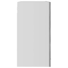 Vidaxl Presklená závesná skrinka,betónovo sivá 80x31x60cm,drevotrieska