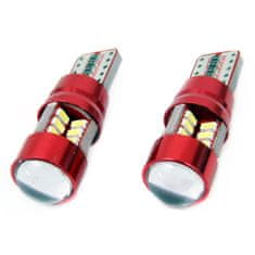 AMIO LED žiarovky CANBUS 27SMD 3014 T10e (W5W), Biele, 12V/24V