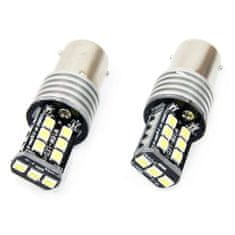 AMIO LED žiarovky CANBUS 2835 15SMD 1156 BA15S P21W R10W R5W, Biele 12V/24V
