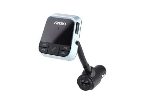 AMIO FM transmitter s funkciou nabíjania 2,4 A