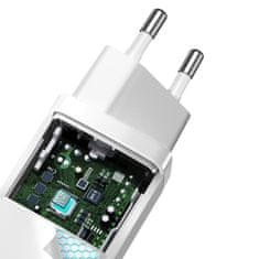 BASEUS GaN2 Lite sieťová nabíjačka USB / USB-C 65W, biela