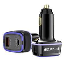 Blitzwolf BW-SD8 autonabíjačka USB / USB-C 100W, čierna