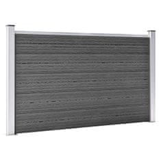 Vidaxl Sada plotových panelov WPC 872x105 cm čierna