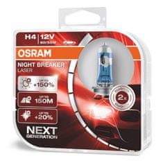 Osram Halogénové žiarovky Osram H4 12V 60/55W P43t NIGHT BREAKER LASER +150% 2 ks