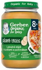 Gerber Organic 100 % rastlinný príkrm lahodná tekvica s fazuľkami a pastierom 6x190 g