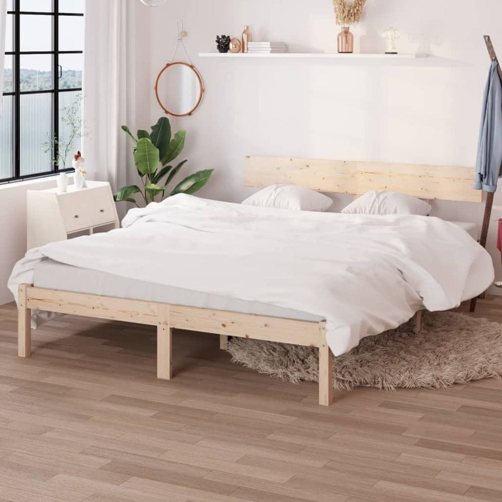 Petromila vidaXL Rám postele z borovicového dreva 150x200 cm UK manželská