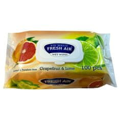 Fresh Air vlhčené obrúsky 100 ks klip Grapefruit & Limetka
