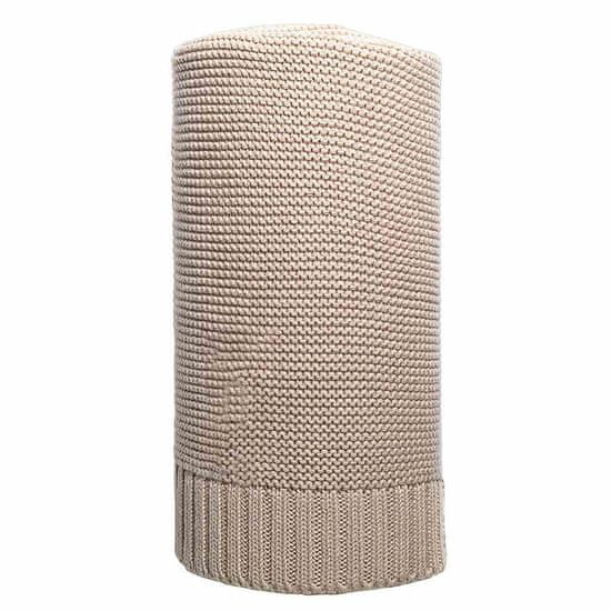 NEW BABY Bambusová pletená deka 100x80 cm béžová