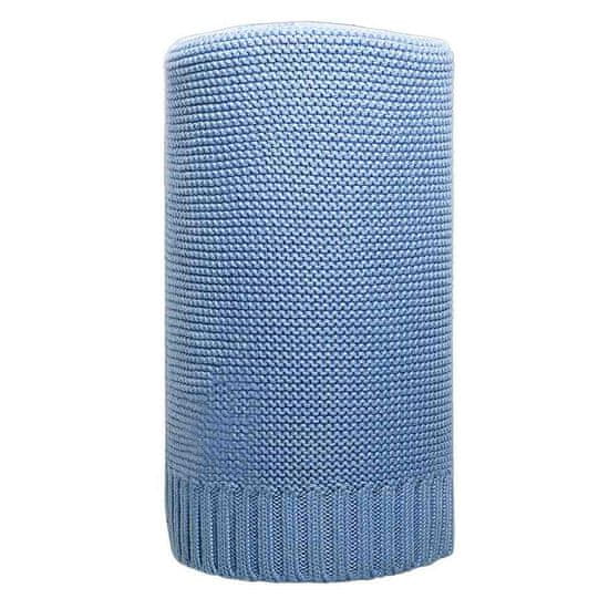 NEW BABY Bambusová pletená deka 100x80 cm modrá